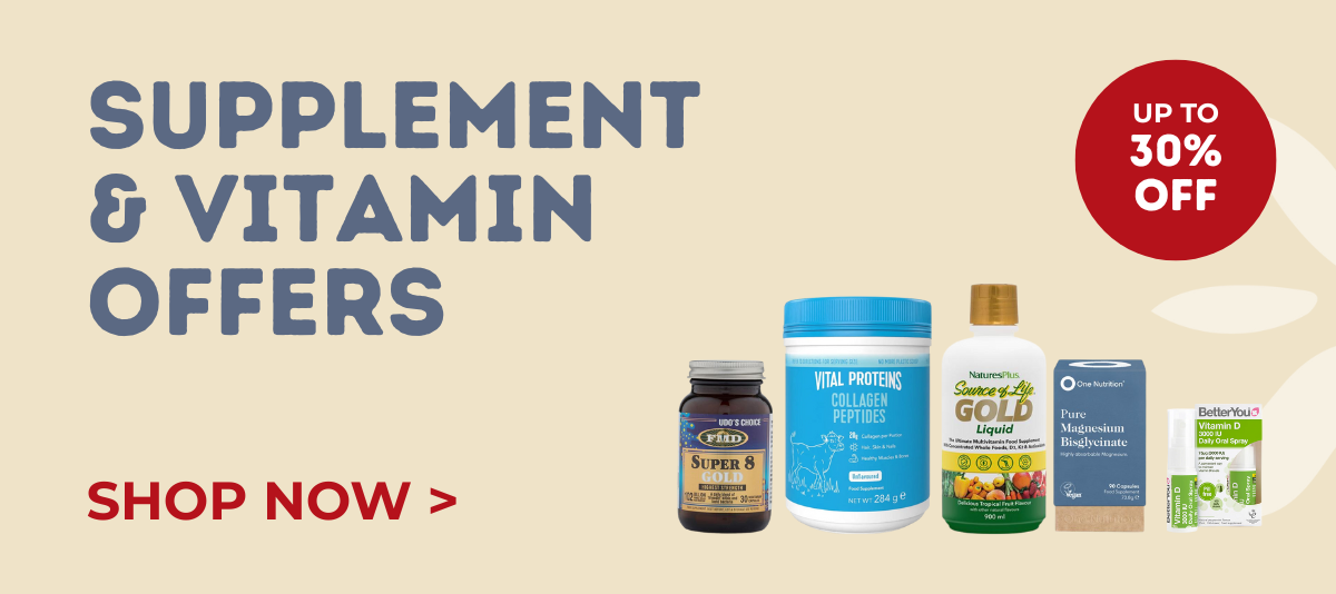 Supplement and vitamin offers. up to 30% off.
